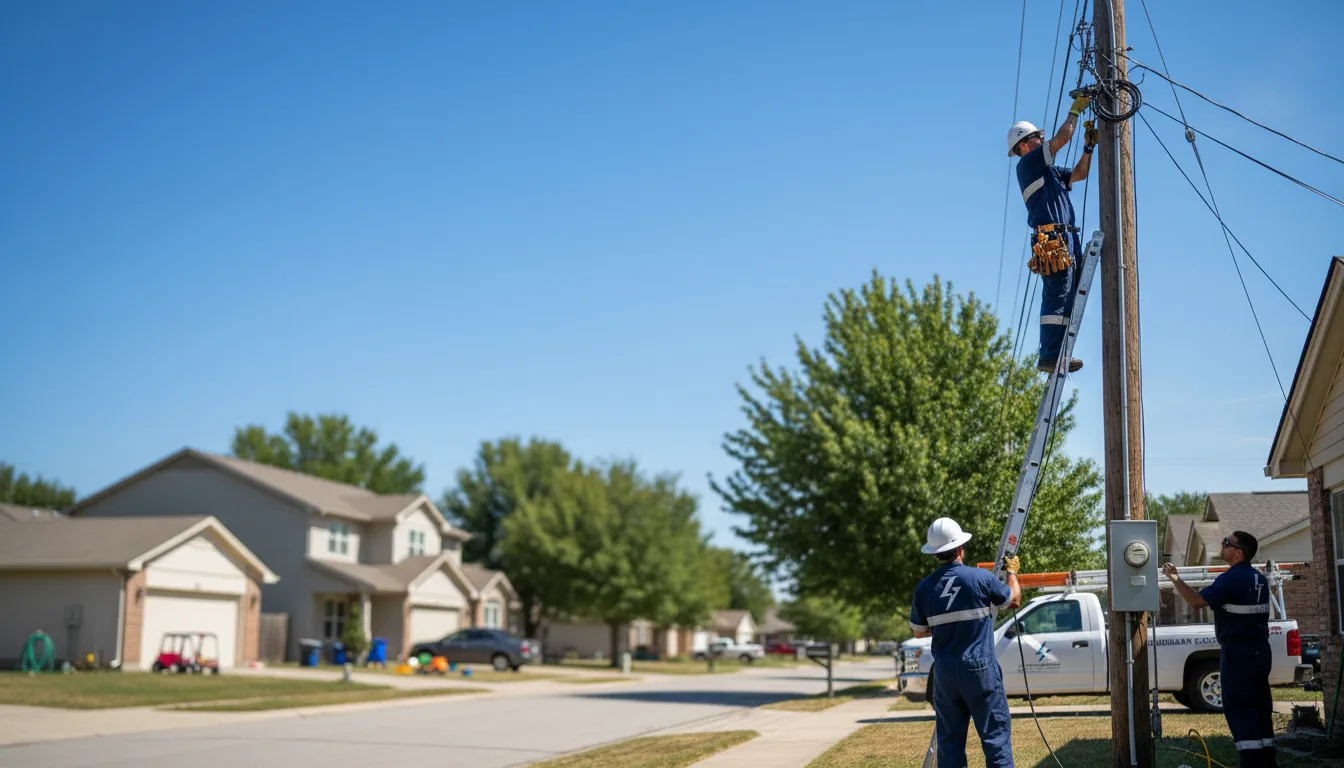 Residential electrician providing installation services in Sublette, IL